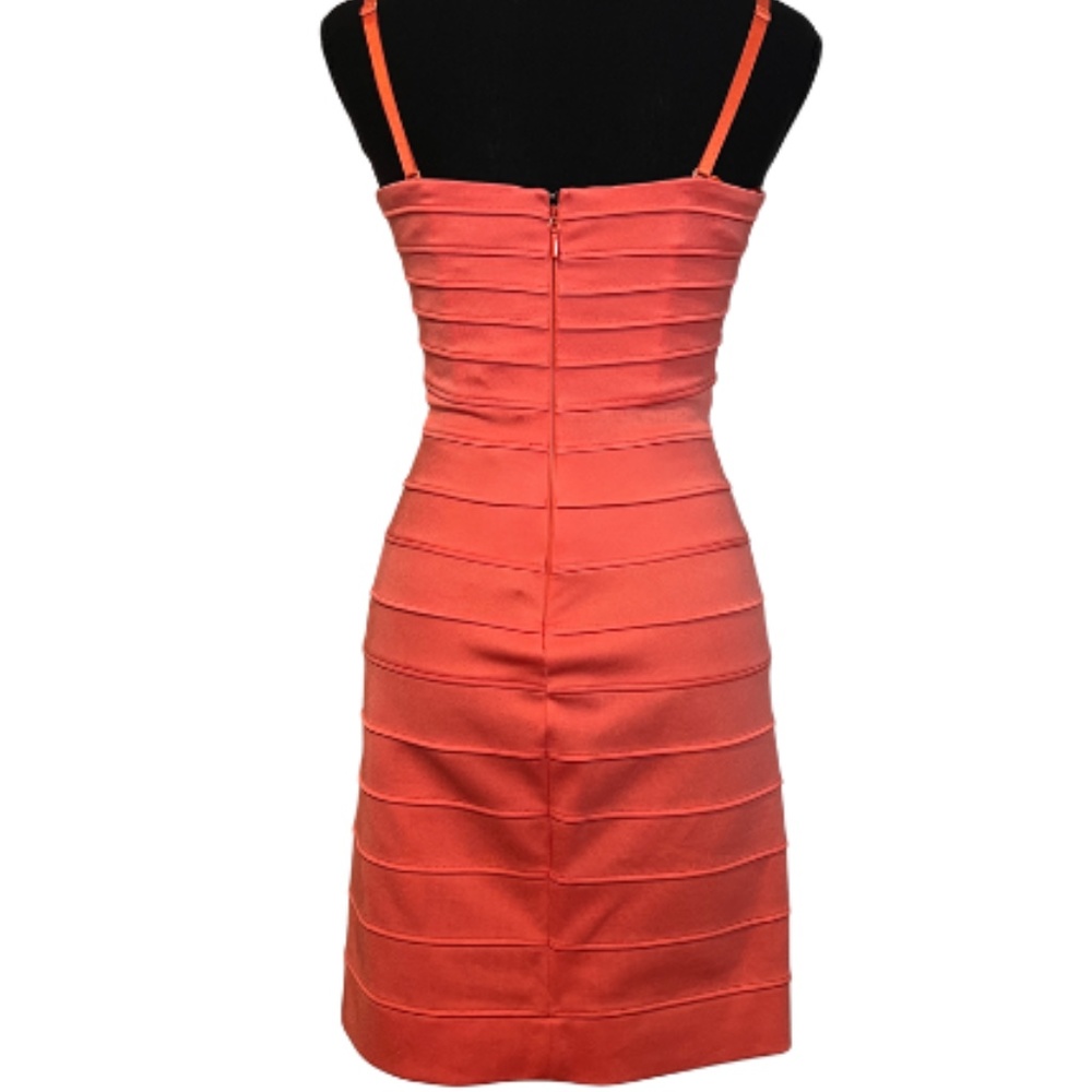 BCBGMAXAZRIA Coral Bodycon Bandage Dress Size 2 - Picture 2 of 13